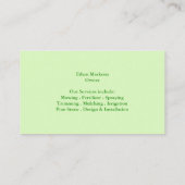 Visitekaartje voor eigen verzorging (Achterkant)