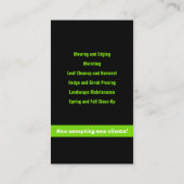 Visitekaartje voor eigen verzorging (Achterkant)