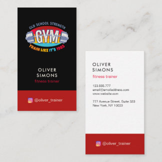Visitekaartje voor fitness trainer