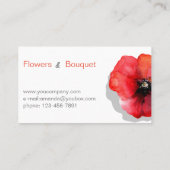 Visitekaartje voor Floral design (Achterkant)