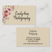 Visitekaartje voor Floral Photography (Voorkant / Achterkant)