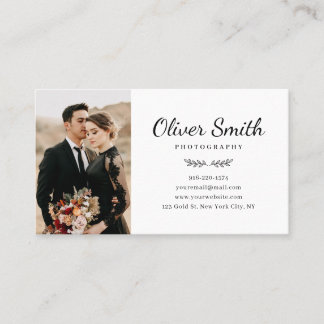 Visitekaartje voor fotografie met drie fotocollage