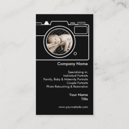 Visitekaartje voor fotografie - zwart-wit