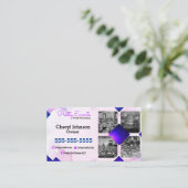 Visitekaartje voor foto's van feestbord (Staand voorkant)