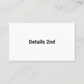 Visitekaartje voor gamertester (Achterkant)