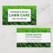 Visitekaartje voor gazonzorg - Groen grasland (Voorkant / Achterkant)