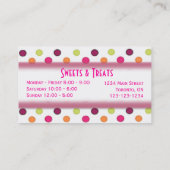 Visitekaartje voor gebak (Achterkant)