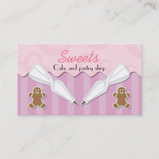 Visitekaartje voor gebak (Voorkant)