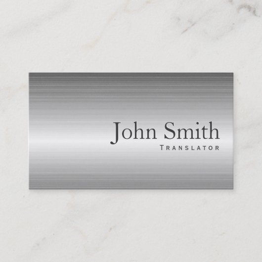 Visitekaartje voor gewoon staal metaal (Voorkant)