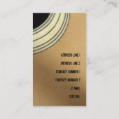 Visitekaartje voor gitaarlessen (Achterkant)