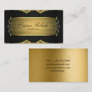 Visitekaartje voor Gold en Black Texture