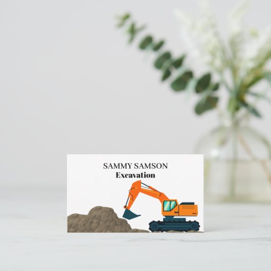 Visitekaartje voor graafwerkzaamheden (Staand voorkant)