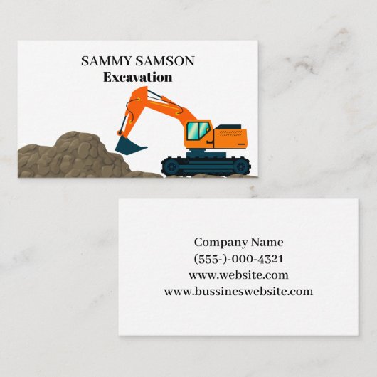 Visitekaartje voor graafwerkzaamheden (Voorkant / Achterkant)
