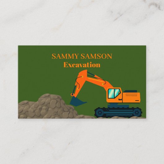 Visitekaartje voor graafwerkzaamheden (Voorkant)