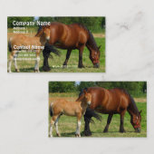 Visitekaartje voor graaspaarden (Voorkant / Achterkant)