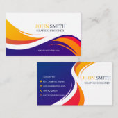 VISITEKAARTJE VOOR GRAFISCHE ONTWERPEN (Voorkant / Achterkant)