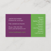 Visitekaartje voor graszorg en tuinonderhoud (Achterkant)