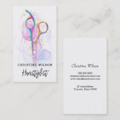 visitekaartje voor haarschaar (Voorkant / Achterkant)