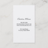 visitekaartje voor haarschaar (Achterkant)