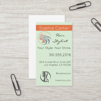 Visitekaartje voor Hair Stylist One-Sided Vertical
