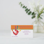 Visitekaartje voor handmatige kinderopvang (Staand voorkant)