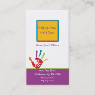 Visitekaartje voor handmatige kinderopvang