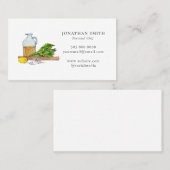 Visitekaartje voor het eten van verse levensmiddel (Voorkant / Achterkant)