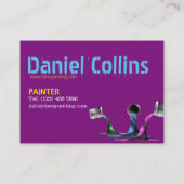 Visitekaartje voor het gieten van verf (Achterkant)