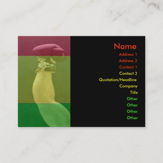 Visitekaartje voor het koken (Voorkant)