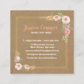 Visitekaartje voor het naaien van bloemkraft (Achterkant)