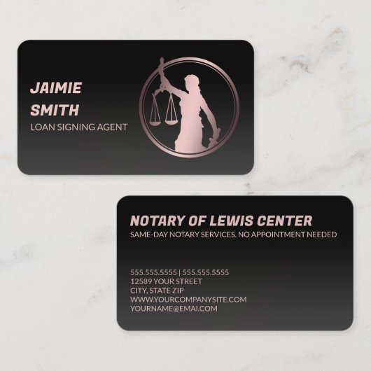 🚩 Visitekaartje voor het ondertekenen van notaris (Voorkant / Achterkant)
