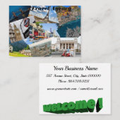 Visitekaartje voor het reisbureau (Voorkant / Achterkant)