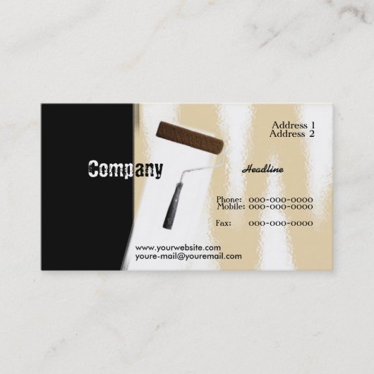 Visitekaartje voor het schilderen (Voorkant)