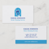 Visitekaartje voor het schoonmaken van het startve (Voorkant / Achterkant)