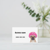 visitekaartje voor hondenverzorging (Staand voorkant)