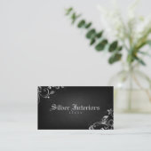 Visitekaartje voor interieurontwerp Linen Black Si (Staand voorkant)