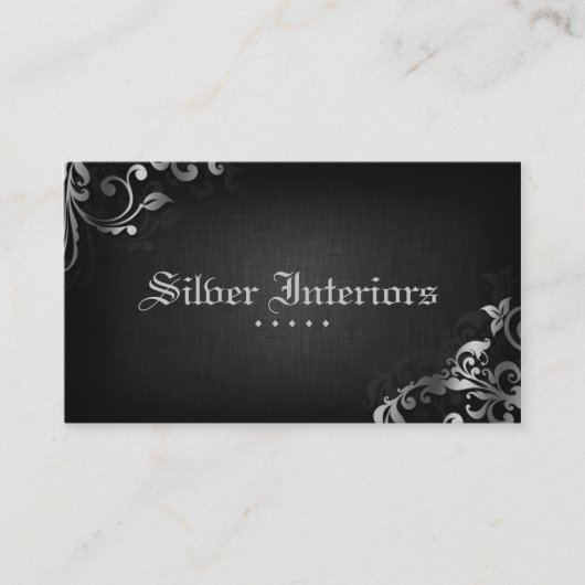 Visitekaartje voor interieurontwerp Linen Black Si (Voorkant)