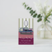 Visitekaartje voor interieurontwerper of meubelont (Staand voorkant)