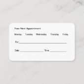 Visitekaartje voor kankerbehandeling Medische Beno (Achterkant)