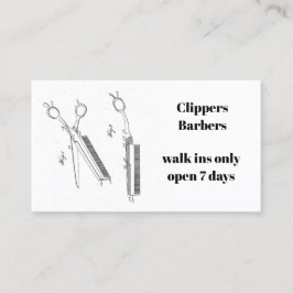 Visitekaartje voor kappers of kapper afsprakenkaartje