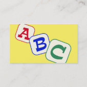 Visitekaartje voor kinderopvang (Achterkant)