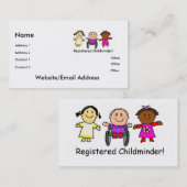 Visitekaartje voor kinderopvang (Voorkant / Achterkant)