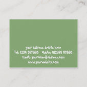 Visitekaartje voor kinderopvang/babysitten (Achterkant)