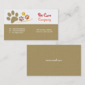 visitekaartje voor kinderverzorging (Voorkant / Achterkant)