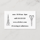visitekaartje voor kleermakers (Achterkant)