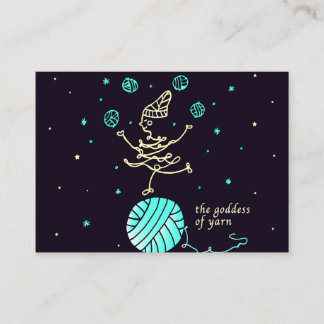 Visitekaartje voor knitters Mighty, 3,5 x 2,5 inch