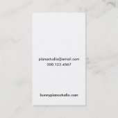 Visitekaartje voor konijnenspel (Achterkant)