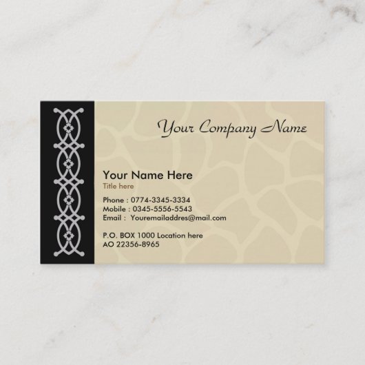 Visitekaartje voor kunstenaar (Voorkant)