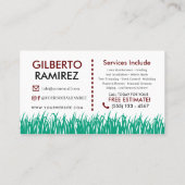 Visitekaartje voor landschapszorg (Achterkant)