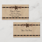 Visitekaartje voor landsterren en pit-bessen (Voorkant / Achterkant)